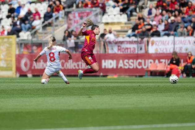 IPA84752038 - Giulia Dragoni (Roma Women) during AS Roma vs Genoa CFC, Italian football Serie A Women match in Rome, Italy, May 16 2026  Copyright: xLuigixMariani IPAxSportx xx 84752038