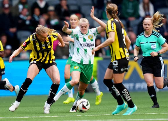 STOCKHOLM, SWEDEN 20260516 Häckens Stine Sandbech and Hammarbys Elin Ahgren Sorum during Saturdays Swedish Cup final match between Hammarby IF and BK Häcken FF at 3Arena STOCKHOLM SWEDEN x10658x  Copyright: xMagnusxLejhall TTx SVENSKA CUPEN FINAL HAMMARBY-HÄCKEN