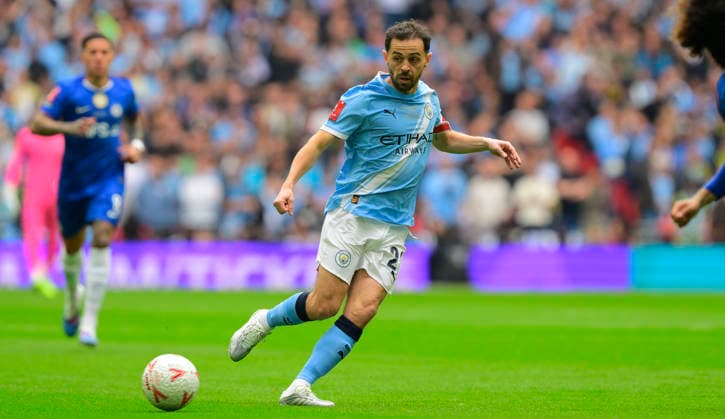 Chelsea v Manchester City, London, UK - 16 May 2025 Bernardo Silva of Manchester City during the FA Cup Final match between Chelsea and Manchester City on 16th May 2026 at Wembley Stadium, London London Wembley Stadium London GBR Copyright: xFrankiexOKeeffe PPAUKx PPA-274911