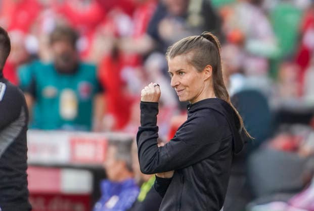 Germany Bundesliga 2025 2026, Matchday 34 1 FC Union Berlin vs FC Augsburg An der Alten Försterei Berlin Joy, emotions, jubilation Marie Louise Eta Coach 1 FC Union Berlin Berlin Copyright: xAymanxAlahmedx