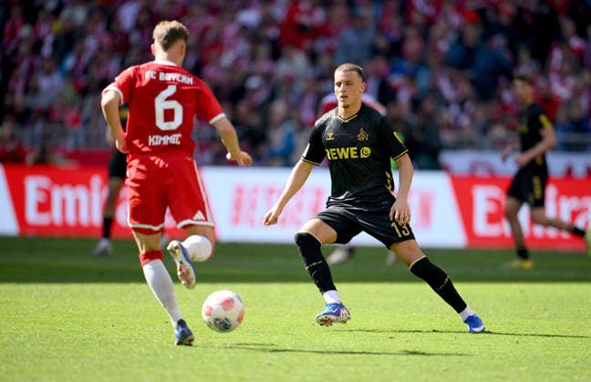 Soccer 1 Bundesliga Season 2025 2026 34 Matchday FC Bayern Muenchen 1 FC Koeln 16 05 2026 Joshua Kimmich left, FC Bayern Muenchen vs Said El Mala right, 1 FC Koeln