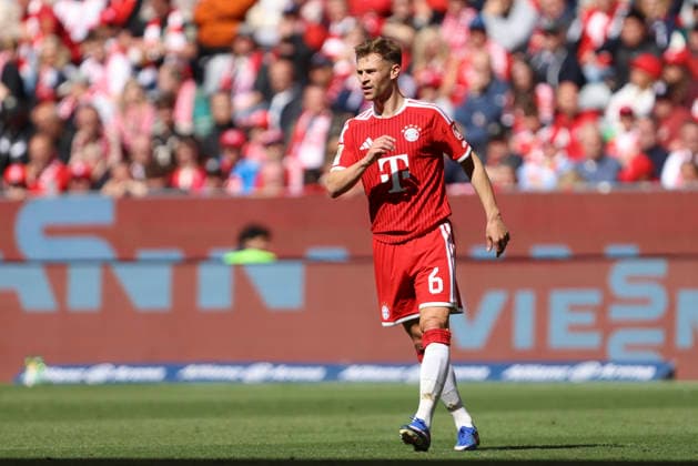 Joshua Kimmich FC Bayern München looks on during the Bundesliga match between FC Bayern München and 1 FC Köln, Allianz Arena on May 16, 2026 in Munich, Germany Photo by Oliver Kaelke DeFodi Images Joshua Kimmich FC Bayern München looks on during the Bundesliga match between FC Bayern München and 1 FC Köln at Allianz Arena on May 16, 2026 in Munich, Germany Photo by Oliver Kaelke DeFodi Images DFL regulations prohibit any use of photographs as image sequences and or quasi video Photo by Oliver Kaelke DeFodi Images