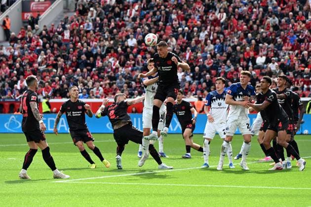 Patrik Schick Bayer 04 Leverkusen in action, on the ball, single action during the Bundesliga match between Bayer 04 Leverkusen and Hamburger SV, BayArena on May 16, 2026 in Leverkusen, Germany Photo by Ralf Treese DeFodi Images Patrik Schick Bayer 04 Leverkusen controls the ball during the Bundesliga match between Bayer 04 Leverkusen and Hamburger SV at BayArena on May 16, 2026 in Leverkusen, Germany Photo by Ralf Treese DeFodi Images DFL regulations prohibit any use of photographs as image sequences and or quasi video Photo by Ralf Treese DeFodi Images
