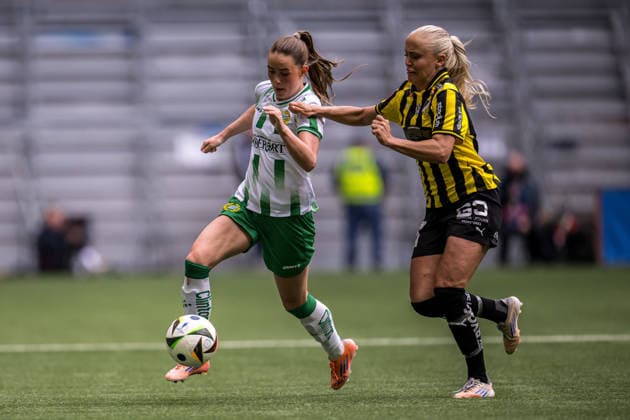 260516 Hammarbys Svea Rehnberg and Häckens Alva Selerud during the final of the Swedish Cup between Hammarby and Häcken on May 16, 2026 in Stockholm  Copyright: EMMAxWALLSKOG BB260516EW050