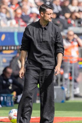 1 Soccer Bundesliga Eintracht Frankfurt VfB Stuttgart, 16 05 2026 Albert Riera Trainer Eintracht Frankfurt , cropping, portrait portrait, Eintracht Frankfurt VfB Stuttgart, Frankfurt, Deutsche Bank Park, 16 5 2026 Copyright: xBEAUTIFULxSPORTS Gawlikx