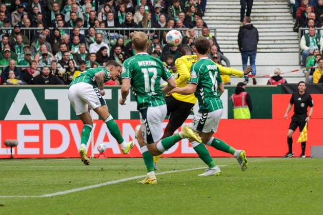 16 05 2026, xgrfx, Soccer 1 Bundesliga, SV Werder Bremen Borussia Dortmund v l Goal, Serhou Guirassy to 0 1 Borussia Dortmund DFL DFB REGULATIONS PROHIBIT ANY USE OF PHOTOGRAPHS as IMAGE SEQUENCES and or QUASI VIDEO Bremen