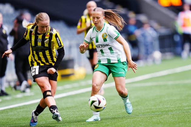 STOCKHOLM, SWEDEN 20260516 Häckens Pernille Sanvig against Hammarbys Fanny Peterson during Saturdays final match in the Swedish Cup between Hammarby IF and BK Häcken FF at 3Arena STOCKHOLM SWEDEN x10658x  Copyright: xMagnusxLejhall TTx SVENSKA CUPEN FINAL HAMMARBY-HÄCKEN