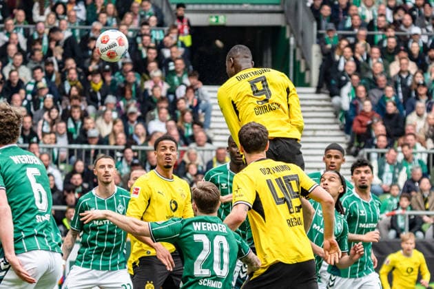 Germany Bundesliga 2025 2026 Matchday 34, SV Werder Bremen vs Borussia Dortmund Saturday, 16 05 2026 Weserstadion, Bremen Serhou Guirassy Borussia Dortmund, 9 Copyright: xCelinaxLeiersx