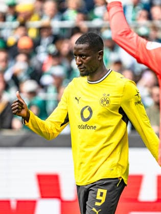 Germany Bundesliga 2025 2026 Matchday 34, SV Werder Bremen vs Borussia Dortmund Saturday, 6 05 2026 Weserstadion, Bremen Scorer of the goal for 0 1, Serhou Guirassy Borussia Dortmund, 9 Copyright: xCelinaxLeiersx