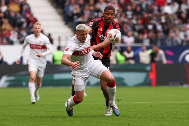 2026 05 16 xjfx Soccer 1 Bundesliga 34 Matchday Eintracht Frankfurt VFB Stuttgart v l , Ermedin Demirovic VFB Stuttgart , Aurele Amenda Eintracht Frankfurt zweikampf, action, aktion, battles for the Ball DFL DFB REGULATIONS PROHIBIT ANY USE OF PHOTOGRAPHS as IMAGE SEQUENCES and or QUASI VIDEO Copyright: JoaquimxFerreira