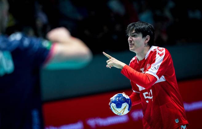 Turkiye v Norway - World Handball Championship Qualifiers ANKARA, TURKIYE - MAY 16: Ali Emre Babacan (54) of Turkiye reacts during the 2027 IHF Men s World Handball Championship European Qualifiers phase 3 second-leg match between Turkiye and Norway at Prof. Dr. Yasar Sevim Handball Hall in Ankara, Turkiye, on May 16, 2026. Ercin Erturk Anadolu Ankara Turkey. Editorial use only. Please get in touch for any other usage.  Copyright: x2026xAnadoluxErcinxErturkx