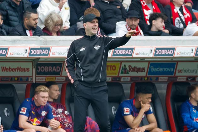 Ole Werner RB Leipzig, Coach , Gesture, Gesture, Facial expression, Emotion , Germany, Soccer, 1 Bundesliga, 34 Matchday, 2025 2026, SC Freiburg vs RB Leipzig, 16 05 2026, Freiburg im Breisgau Europa Park Stadion Baden Württemberg Germany Copyright: xGrantxHubbsx