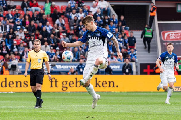 Leverkusen, Germany 16 May 2026 1 BL 2025 2026 Sp 34 Bayer 04 Leverkusen v Hamburger SV In picture Luka Vuskovic HSV DFL DFB regulations prohibit any use of photographs as image sequences and or quasi video BayArena Nordrhein Westfalen Copyright: xFotostandx xKruczynskix