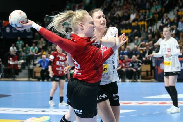 handball, ehf european league, 1 2 finale, thuringer - viborg NICOLAS GOISQUE MAXPPP - 16-5-2026, 15h00, handball, ehf european league, 1 2 finale, thuringer hc - viborg hk, la puissance des attaquantes allemandes a fait mal aux danoises  Copyright: xMAXPPPxNICOLASxGOISQUEx GSQ202605166144 GSQ202605166144