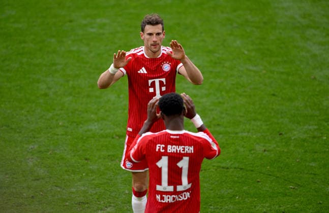 Soccer 1 Bundesliga Season 2025 2026 34 Matchday FC Bayern Muenchen 1 FC Koeln 16 05 2026 Substitution Leon Goretzka left, FC Bayern Muenchen for Nicolas Jackson right, FC Bayern Muenchen