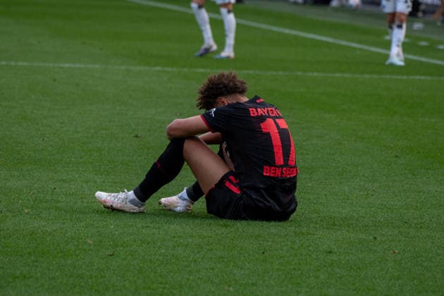 Germany Bundesliga 2025 2026 Bayer 04 Leverkusen vs Hamburger SV Matchday 34 Bay Arena Stadion Leverkusen after the match Eliesse Ben Seghir Bayer 04 Leverkusen,17 Copyright: xOrhanxHabashx