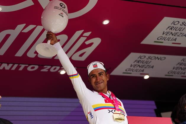 Ecuador™s Manuel Jhonatan Narvaez of UAE Team Emirates XRG stage winner during Stage 8 of the Giro d™Italia, from Chieti to Fermo, Italy, Saturday, May 16, 2026.  Copyright: xFabioxFerrari LaPressex