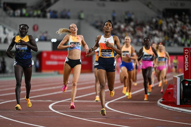 Wanda Diamond League 2026 - Shanghai Keqiao SHAOXING, CHINA - MAY 16: Birke Haylom of Ethiopia sprints down the straightaway to win the women s 1500m race ahead of teammate Tsige Duguma of Ethiopia and Jemma Reekie of Great Britain, clocking a meeting-record and world-leading time (WL) of 3:55.56 during the Yangtze River Delta Athletics Diamond Gala, the Shanghai Keqiao leg and opening meeting of the 2026 Wanda Diamond League circuit, at the China Textile City Sports Center in Keqiao, Shaoxing, Zhejiang province, China, on May 16, 2026. Artur Widak Anadolu Zhejiang China. Editorial use only. Please get in touch for any other usage.  Copyright: x2026xAnadoluxArturxWidakx