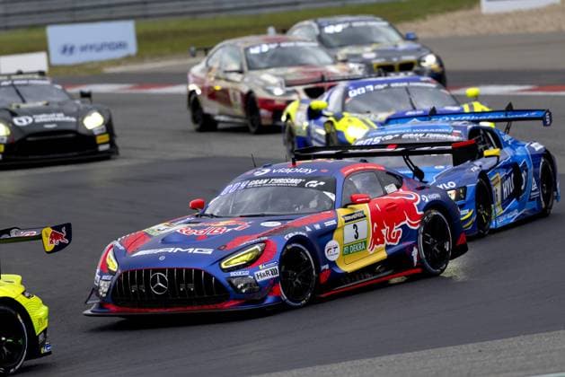 NÜRBURG - Daniel Juncadella (ESP) with his Team Verstappen Racing Mercedes AMG GT3 during the 24 Hours of Nürburgring at the German circuit in the Eifel. Juncadella alternates the wheel with Max Verstappen, Austrian Lucas Auer, and Andorran Jules Gounon. SANDER KONING ANP xVIxANPxSportx xxANPxIVx 558465213 originalFilename: 558465213.jpg