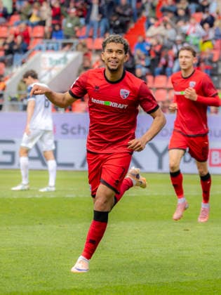 Ingolstadt, Germany 16 May 2026 3 Liga 2025 2026 Sp 38 FC Ingolstadt 04 v SV Waldhof Mannheim In picture Goalscorer Yann Sturm FCI cheers after his goal to make it 5 1 DFB regulations prohibit any use of photographs as image sequences and or quasi video Audi Sportpark Bayern Copyright: xFotostandx xSchäferx