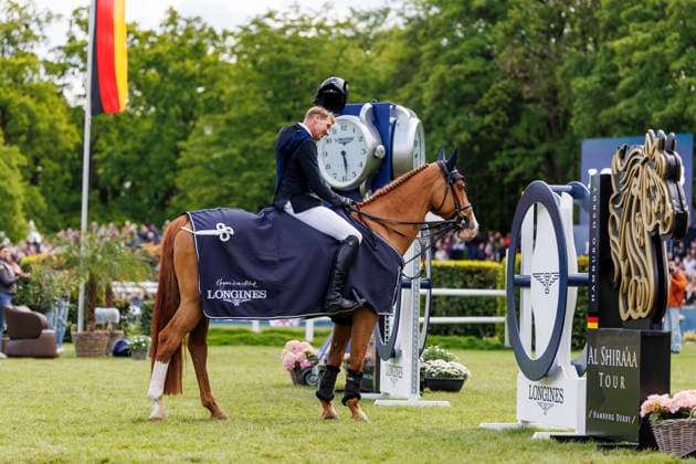 HAMBURG Al Shira aa 95 German Jumping and Dressage DERBY 2026, HAMBURG Al Shira aa 95 German Jumping and Dressage DERBY 2026 THIEME Andre GER , DSP Chakaria Prize giving ceremony LONGINES Grand Prix of Hamburg Al Shira aa CSI5 Tour CSI5 Int jumping competition with jump off 1,60m Hamburg, Jenischpark, Derby Park Klein Flottbek 16 May 2026