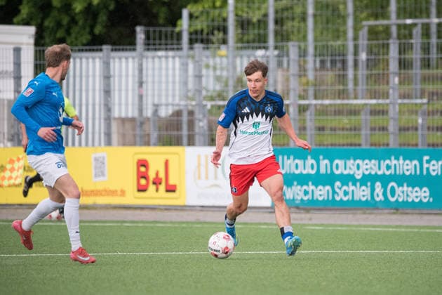 Soccer, Season 2025 26, Regionalliga Nord, Hamburger SV II U21 BW Lohne, Stadion Hoheluft Hamburg , 16 05 2026, 34 Matchday Moritz Reimers 23, HSV, Goalscorer Hamburg Germany