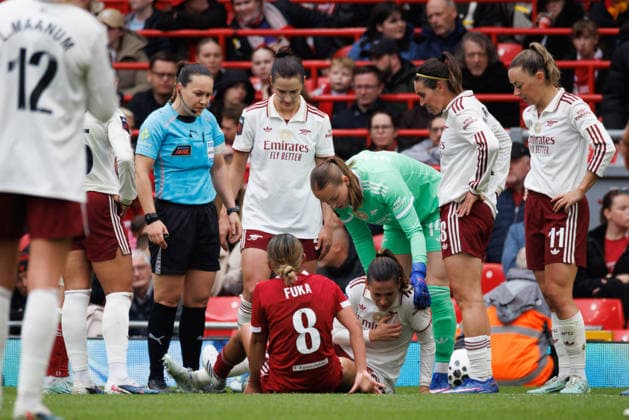 Liverpool FC Women v Arsenal Women at Anfield Players of Liverpool FC Women and Arsenal Women in action during the Barclays Women™s Super League match between Liverpool FC Women and Arsenal Women at Anfield in Liverpool, England, on May 16, 2026., Credit:Victoria Cropper Vicky Pearson Avalon UK, Merseyside, Liverpool, Anfield  Copyright: xVictoriaxCropperx xVickyxPearsonx xAvalonx 1099522341