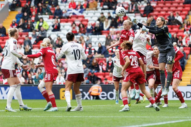 Liverpool FC Women v Arsenal Women at Anfield Jennifer Falk of Liverpool FC Women in action during the Barclays Women™s Super League match against Arsenal Women at Anfield in Liverpool, England, on May 16, 2026., Credit:Victoria Cropper Vicky Pearson Avalon UK, Merseyside, Liverpool, Anfield  Copyright: xVictoriaxCropperx xVickyxPearsonx xAvalonx 1099522418