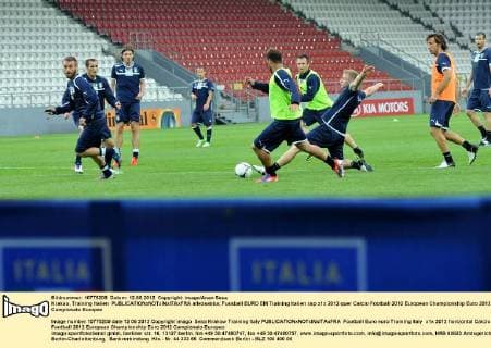 Football, EURO 2012, Training Italy