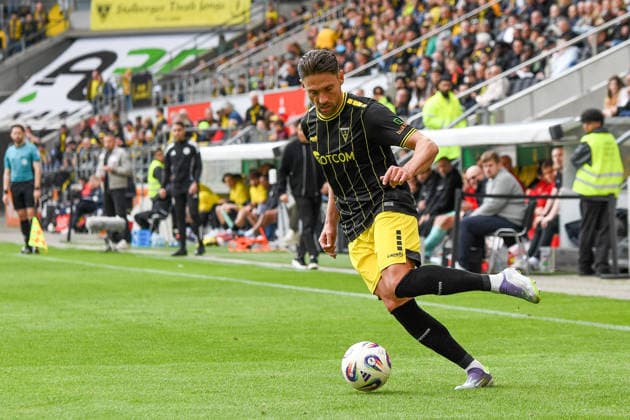 Sasa Strujic Alemannia Aachen, 5 on the ball, game scene, cropped, full body, single image, action, action, 16 05 2026, Aachen Germany , Football, 3 Liga, TSV Alemannia Aachen TSV Havelse, Football, 3 Liga, TSV Alemannia Aachen TSV Havelse, DFB DFL REGULATIONS PROHIBIT ANY USE OF PHOTOGRAPHS AS IMAGE SEQUENCES AND OR QUASI VIDEO xmhx