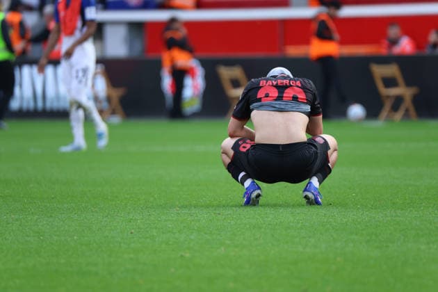 Ibrahim Maza Bayer Leverkusen, 30 after the match GER, Bayer 04 Leverkusen vs Hamburger SV, Football, 1 Bundesliga , 34 Matchday, Season 2025 2026, 16 05 2026 DFL DFB REGULATIONS PROHIBIT ANY USE OF PHOTOGRAPHS as IMAGE SEQUENCES and or QUASI VIDEO GER, Bayer 04 Leverkusen vs Hamburger SV, Football, 1 Bundesliga , 34 Matchday, Season 2025 2026, 16 05 2026 Leverkusen Copyright: xEibner-Pressefotox xThomasxStoeckerx EP_TSR