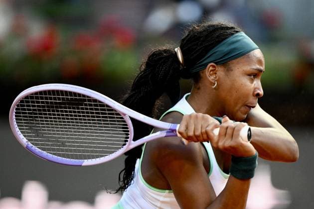 May 16, 2026, Roma, Italy: Coco Gauff of the USA in action during her women s final match against Elina Svitolina of Ukraine (not pictured) at the Italian Open tennis tournament in Rome, Italy, 16 May 2026. ANSA ALESSANDRO DI MEO. Italian Open Tennis Tournament  - ZUMAa110 20260516_zaf_a110_045 Copyright: xAlessandroxDixMeox