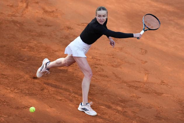 Elina Svitolina of Ukraine in action during the match against Coco Gauff of United States at the Internazionali BNL d Italia 2026 tennis tournament at Foro Italico in Rome (Italy) on May, 16, 2026. AntoniettaxBaldassarre