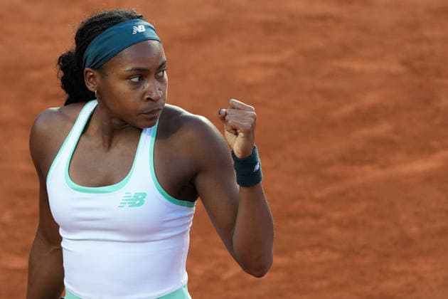 Coco Gauff of United States celebrates during the match against Elina Svitolina of Ukraine at the Internazionali BNL d Italia 2026 tennis tournament at Foro Italico in Rome (Italy) on May, 16, 2026. AntoniettaxBaldassarre