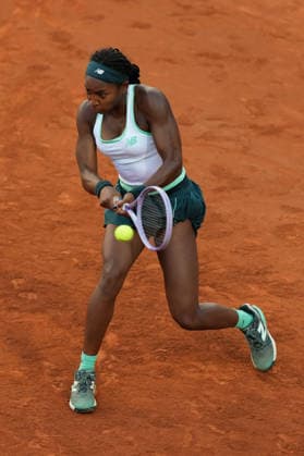 Coco Gauff of United States in action during the match against Elina Svitolina of Ukraine at the Internazionali BNL d Italia 2026 tennis tournament at Foro Italico in Rome (Italy) on May, 16, 2026. AntoniettaxBaldassarre