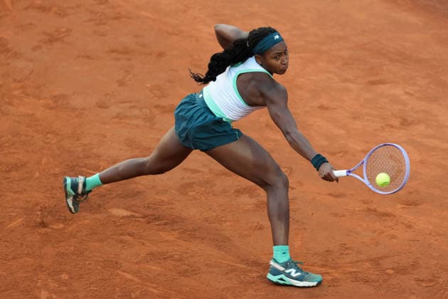 Coco Gauff of United States in action during the match against Elina Svitolina of Ukraine at the Internazionali BNL d Italia 2026 tennis tournament at Foro Italico in Rome (Italy) on May, 16, 2026. AntoniettaxBaldassarre