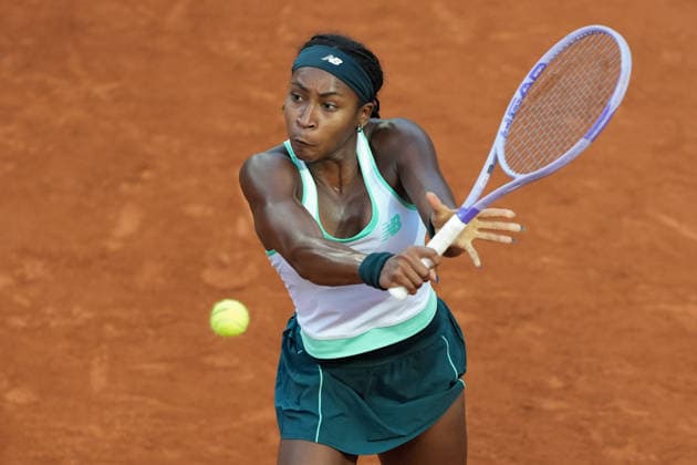 Coco Gauff of United States in action during the match against Elina Svitolina of Ukraine at the Internazionali BNL d Italia 2026 tennis tournament at Foro Italico in Rome (Italy) on May, 16, 2026. AntoniettaxBaldassarre