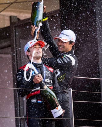 2026 FORMULA E MONACO ePRIX DE VRIES Nyck (nld), Mahindra Racing, Mahindra M12Electro, portrait, podium during the Monaco ePrix, 9th and 10th round of the 2025-26 ABB FIA Formula E World Championship, WM, Weltmeisterschaft on the Circuit de Monaco from Mai 16 to 17, 2026 in Monte-Carlo, Monaco - Monte-CarloMonaco  Copyright: xJULIENxDELFOSSEx