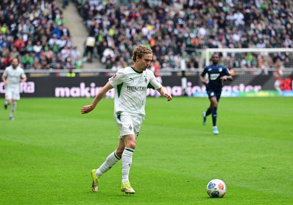 16 05 2026 Moenchengladbach Football, Men, Season 2025 2026, Borussia Moenchengladbach vs TSG 1899 Hoffenheim Hugo Bolin Gladbach DFL regulations prohibit any use of photographs as image sequences and or quasi video Borussia Park NRW Germany
