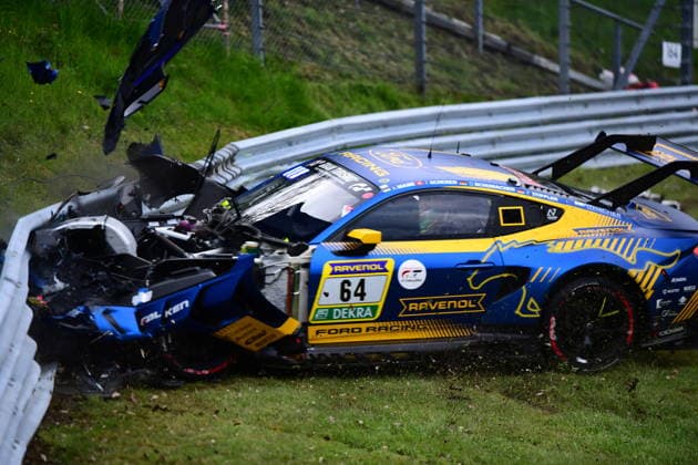 HRT Ford Racing 64 SP 9 The vehicle drives on the race track at the ADAC RAVENOL 24h Nürburgring 2026 Rhineland-Palatinate Germany