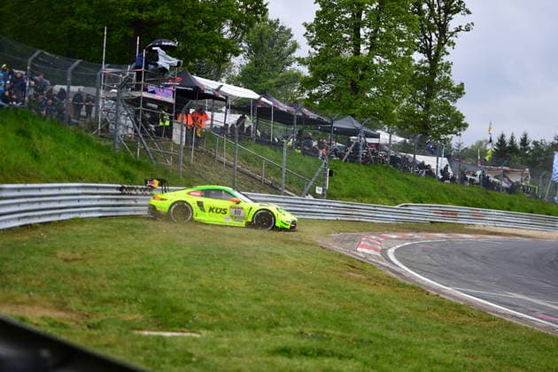 Manthey 911 SP 9 The vehicle drives on the race track at the ADAC RAVENOL 24h Nürburgring 2026 Rhineland-Palatinate Germany
