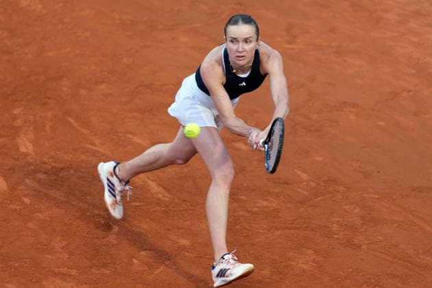 Elina Svitolina of Ukraine celebrates during the match against Coco Gauff of United States at the Internazionali BNL d Italia 2026 tennis tournament at Foro Italico in Rome (Italy) on May, 16, 2026. AntoniettaxBaldassarre