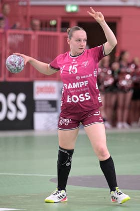 Katharina Goldammer TusSies Metzingen, 15 shows the new move TusSies Metzingen vs Sport Union Neckarsulm , Handball, Alsco HBF, 5 Play Off League Matchday, Season 2025 2026, 16 05 2026 TusSies Metzingen vs Sport Union Neckarsulm , Handball, Alsco HBF, 5 Play Off League Matchday, Season 2025 2026, 16 05 2026 Tuebingen Copyright: xEibner-Pressefoto TobiasxBaurx EP_TBR