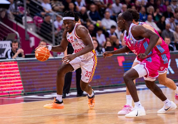Charles Thompson Fitness First Wuerzburg Baskets, 32 Telekom Baskets Bonn Fitness First Würzburg Baskets 16 05 2026 Basketball, easyCredit Basketball Bundesliga, Playoffs, Quarterfinals Game 1, GER, Bonn, Telekom Dome Bonn Copyright: HMBxMedia xMarcoxBader