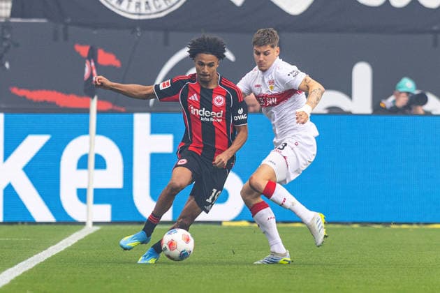 16 05 2026, xovx, Fußball Fußball Bundesliga, Eintracht Frankfurt VfB Stuttgart v l Jean Matteo Bahoya Eintracht Frankfurt , Ramon Hendriks VfB Stuttgart DFL DFB REGULATIONS PROHIBIT ANY USE OF PHOTOGRAPHS as IMAGE SEQUENCES and or QUASI VIDEO emspor Frankfurt