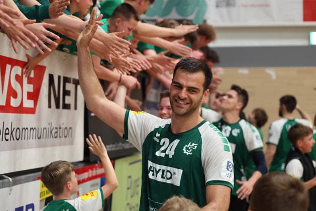 16 05 2026, Handball, Men, 3 League, Season 2025 2026, Promotion round, HG Saarlouis ASV Hamm Westfalen, Muhamet Durmishi HG Saarlouis Saarlouis Stadtgartenhalle Saarland Germany DEU Copyright: xSebastianxBachx