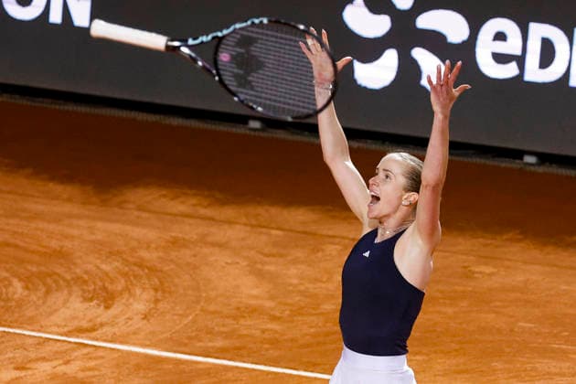 May 16, 2026, Rome, ITALY: Elina Svitolina of Ukraine celebrates after winning her women s final match against Coco Gauff of the USA (not pictured) at the Italian Open tennis tournament in Rome, Italy, 16 May 2026. ANSA FABIO FRUSTACI. Italian Open Tennis Tournament  - ZUMAa110 20260516_zaf_a110_051 Copyright: xFabioxFrustacix