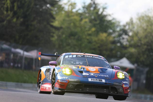 Nürburg, Germany 14 17 May 2026 ADAC Ravenol 24h Race Nürburgring 2026 Saturday Race Schwalbenschwanz In the picture 4 Goroyan RT by Car Collection Porsche 911 GT3 R 992 Evo26 Artur Goroyan ARM, Oleg Kivtka KGZ, Nathanael Berthon FRA, Alex Fontana SUI Nürburgring Rheinland Pfalz Copyright: xFotostandx xFabianxWernerx