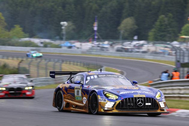 Nürburg, Germany 14 17 May 2026 ADAC Ravenol 24h Race Nürburgring 2026 Saturday Race Schwalbenschwanz In the picture 80 Winward Racing Mercedes AMG GT3 Maro Engel GER, Luca Stolz GER, Fabian Schiller GER, Maxime Martin GER Nürburgring Rheinland Pfalz Copyright: xFotostandx xFabianxWernerx