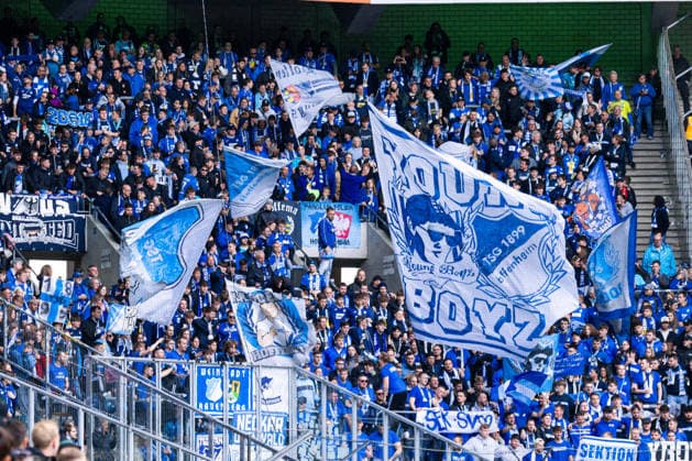 Mönchengladbach, Germany 16 May 2026 1 BL 2025 2026 Sp 34 Borussia Mönchengladbach v TSG Hoffenheim Im Bild Die Fans der TSG Hoffenheim DFL regulations prohibit any use of photographs as image sequences and or quasi video Borussia Park Nordrhein Westfalen Copyright: xFotostandx xGörtzx